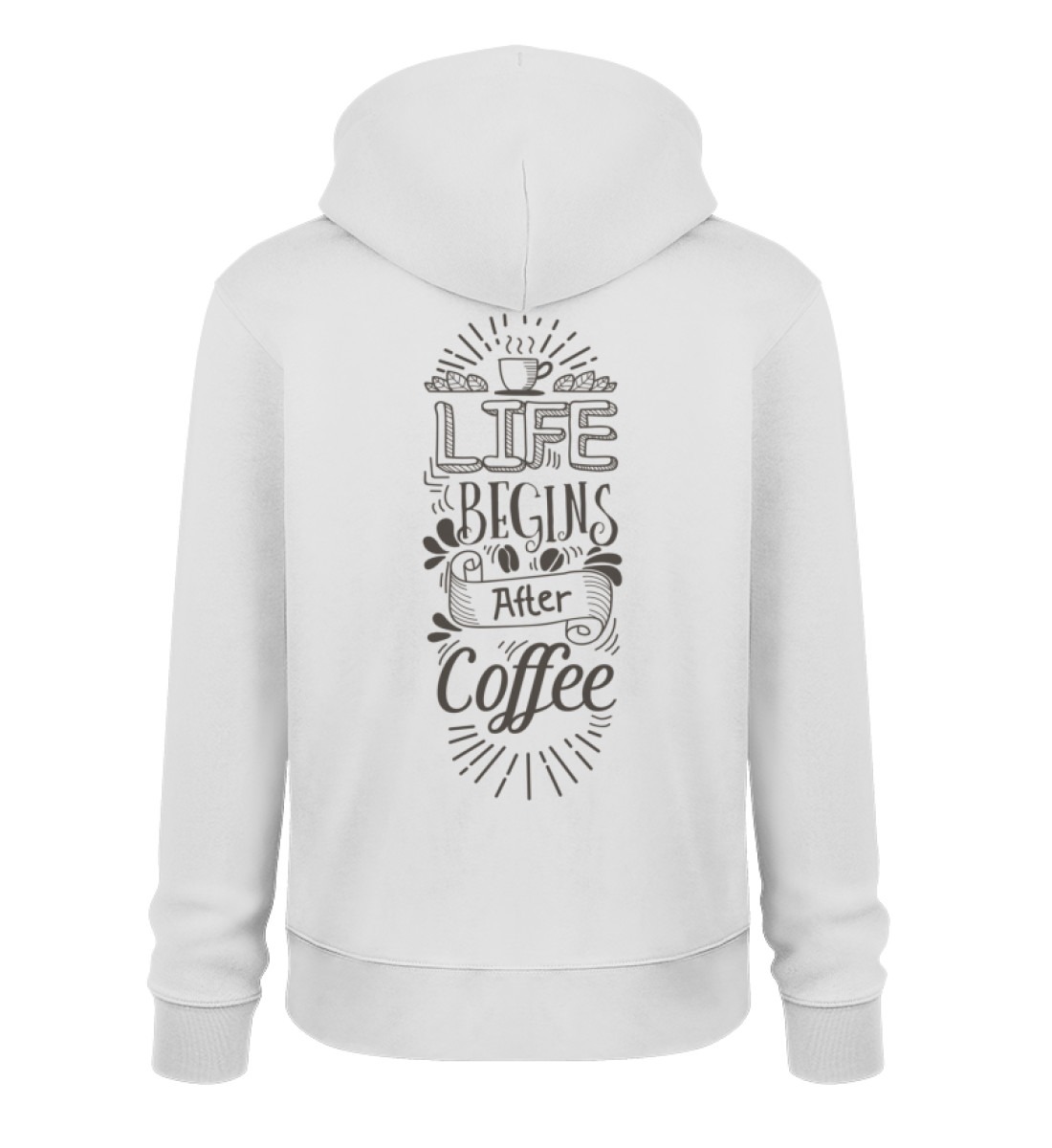Life begins after coffee light colors - Unisex Organic Hoodie 2.0 ST/ST-6961