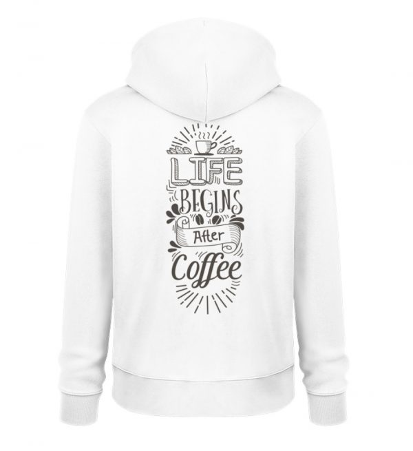 Life begins after coffee light colors - Unisex Organic Hoodie 2.0 ST/ST-3
