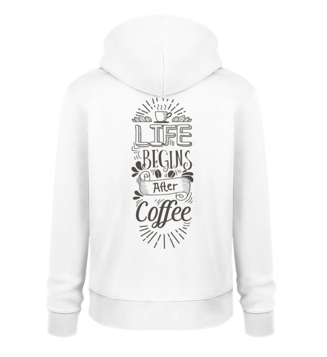 Life begins after coffee light colors - Unisex Organic Hoodie 2.0 ST/ST-3