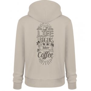 Life begins after coffee light colors - Unisex Organic Hoodie 2.0 ST/ST-7081