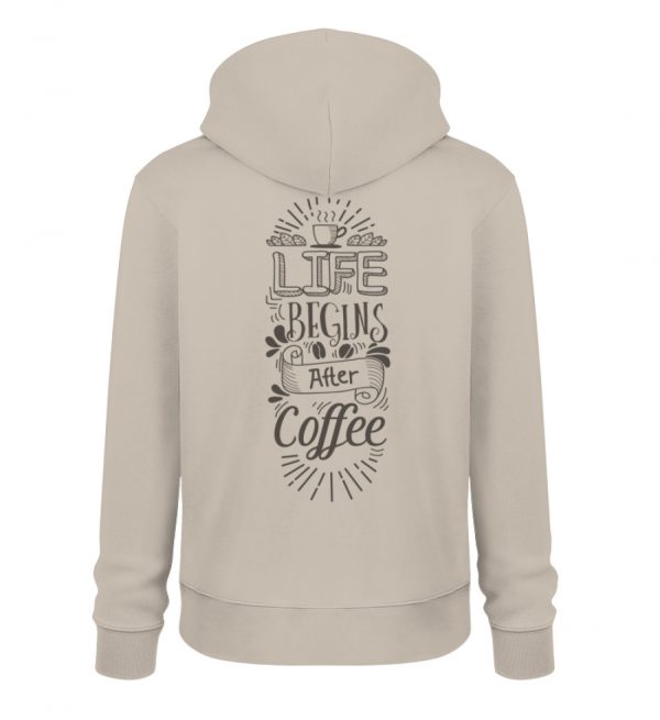 Life begins after coffee light colors - Unisex Organic Hoodie 2.0 ST/ST-7081
