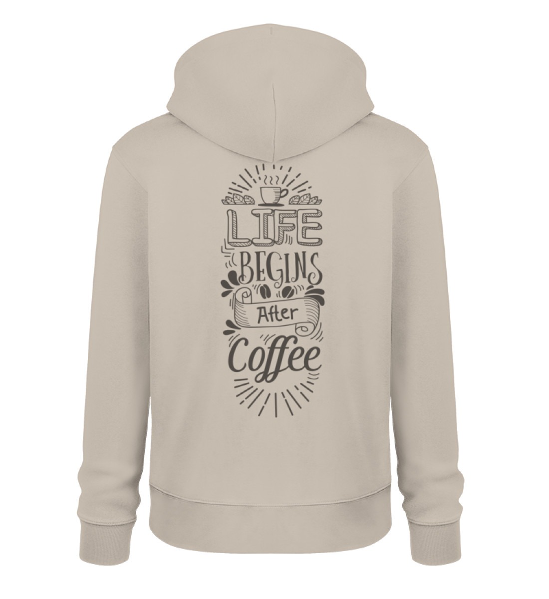 Life begins after coffee light colors - Unisex Organic Hoodie 2.0 ST/ST-7081
