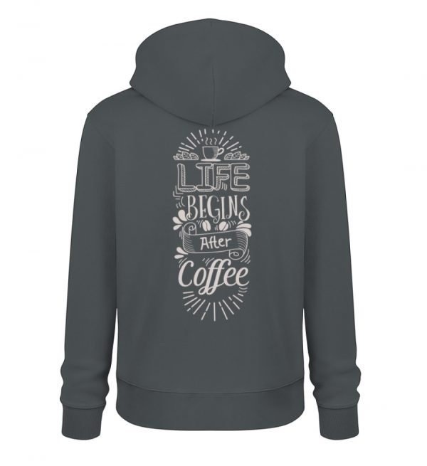 Life begins after coffee_dark colors - Unisex Organic Hoodie 2.0 ST/ST-7068