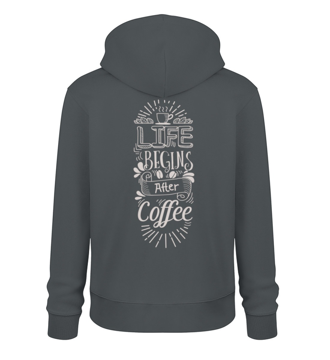 Life begins after coffee_dark colors - Unisex Organic Hoodie 2.0 ST/ST-7068