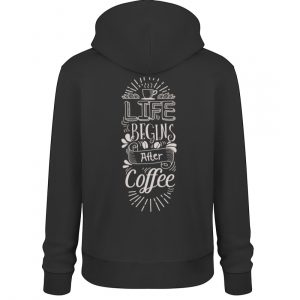 Life begins after coffee_dark colors - Unisex Organic Hoodie 2.0 ST/ST-16
